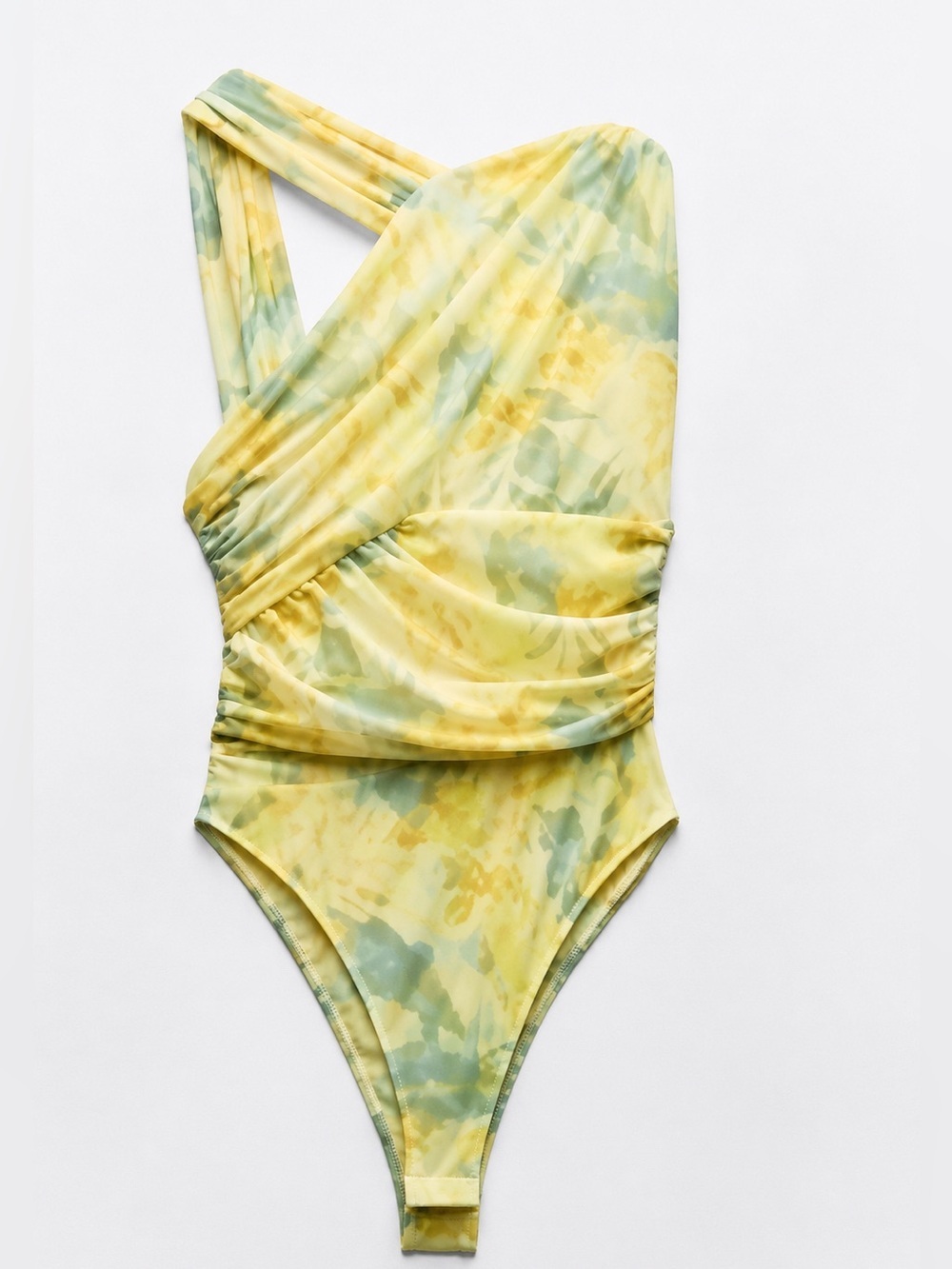 Zara yellow floral bodysuit, small